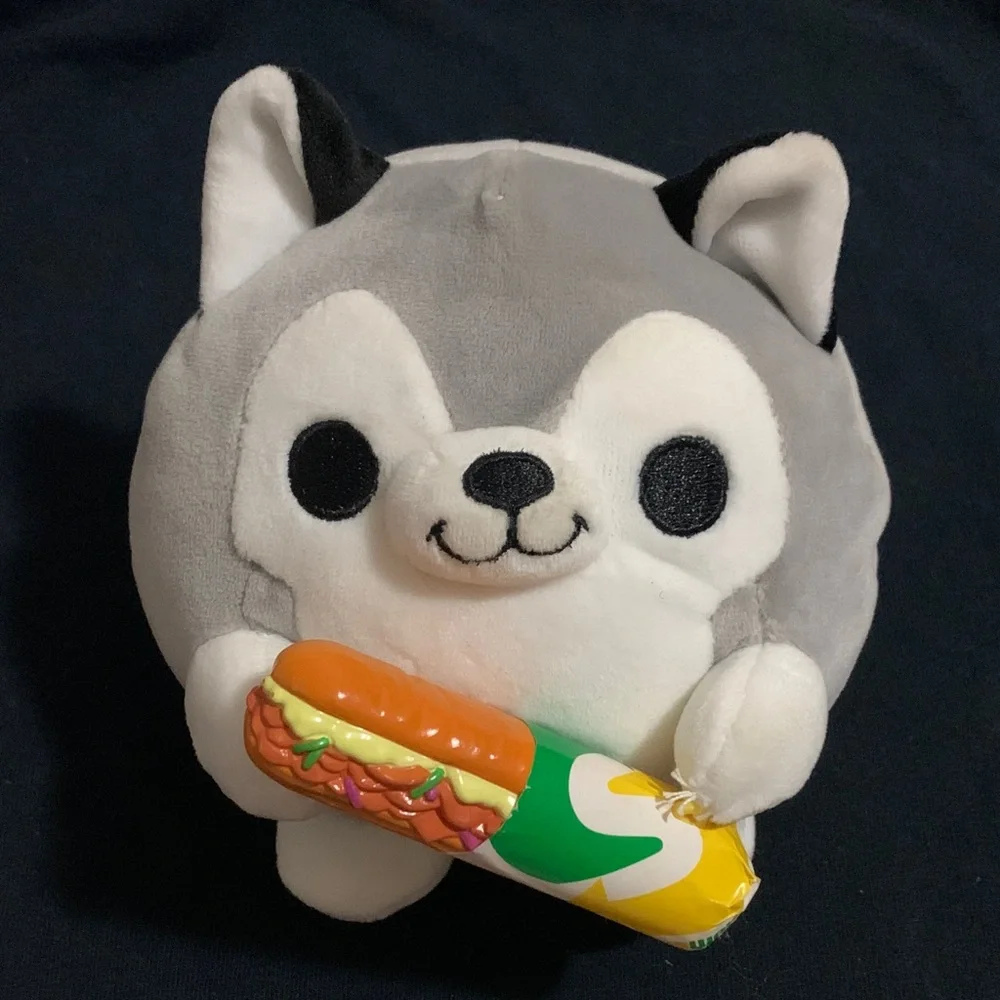 Zuru Snackles Nigel Husky Dog Subway Sandwich Plush 6”